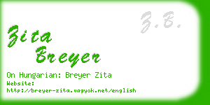 zita breyer business card